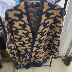 Dance & Marvel Blue and Brown Knit Sweater